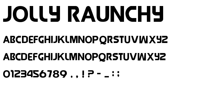 Jolly Raunchy font